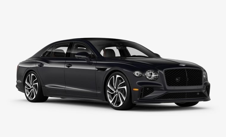 Black Bentley Flying Spur 2025 for rent with driver in dubai